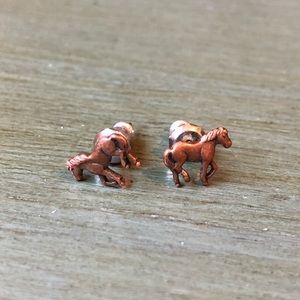 Vintage Horse Stud Earrings